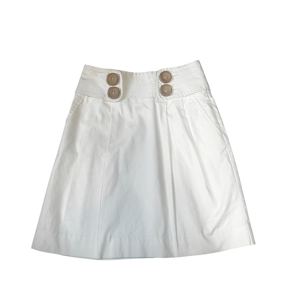 An Originsl Milly of NY White A-Line Skirt minimalist quiet luxury woman size 0